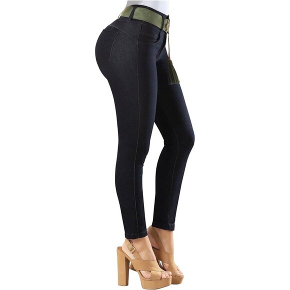 Denim - High Waisted Colombian Butt Lift Jeans Women Tummy Control Denim